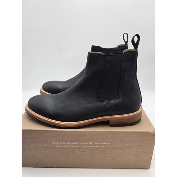 Nisolo Boots Mens Size 12 Black Marco Everyday Chelsea Leather Ankle Pull On New main image 5